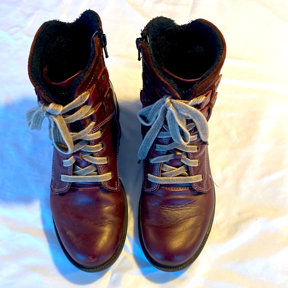JOSEF SEIBEL Burgundy ankle boots
